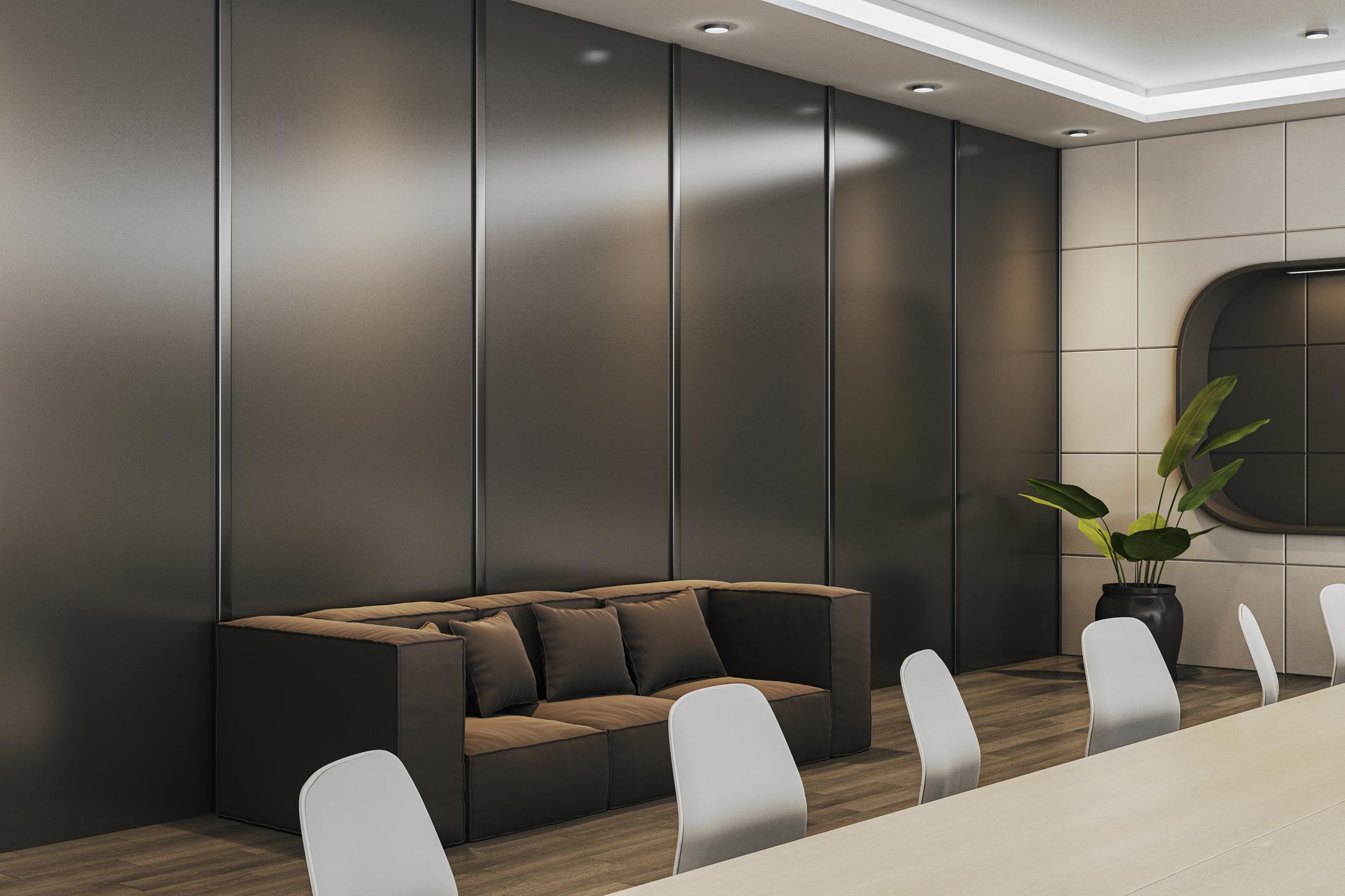 Executive boardroom setting